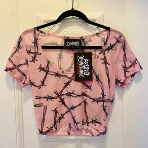 NWT Killstar x Avril Lavigne “Encrypted” Crop Top